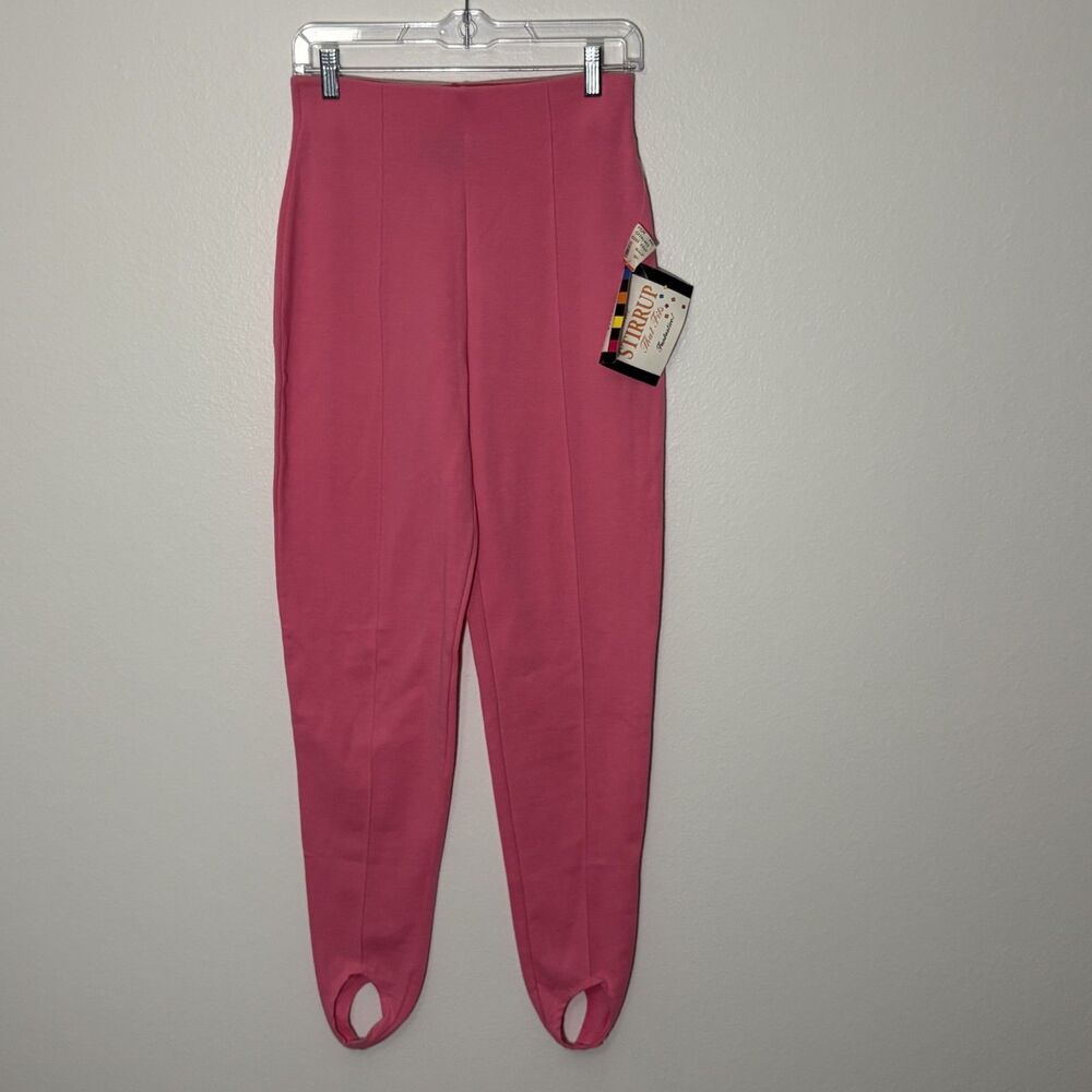 Forenza NWT Deadstock Stirrup Pink Leggings 80's 90's Workout Barbie